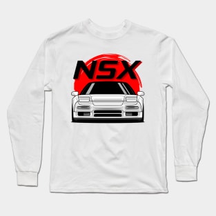 White NSX MK1 Front JDM Long Sleeve T-Shirt